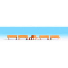 NOCH Benches (5) Accessory Set HO Gauge Scenics 14851