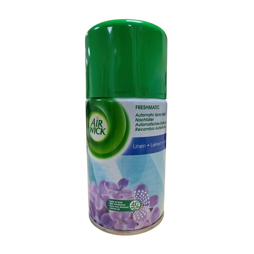 Air Wick Airwick Freshmatic Autospray Refill, Crisp Linen & Scent - 4 Refills X 250Ml (1000Ml) Lilac