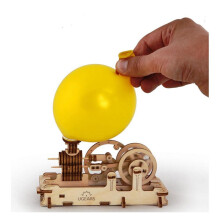 Maquete / Puzzle 3D Mecânico - Motor Pneumático - 100% Madeira - Para montar você mesmo - A partir de 8 anos