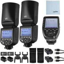 Godox Flash Strobe Speedlite with XPRO Wireless Transmitter for Canon
