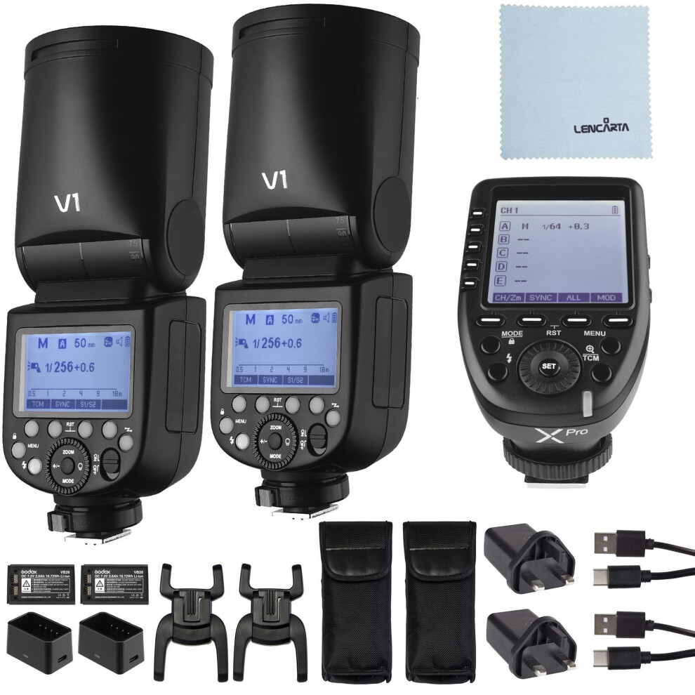 Godox Flash Strobe Speedlite with XPRO Wireless Transmitter for Canon