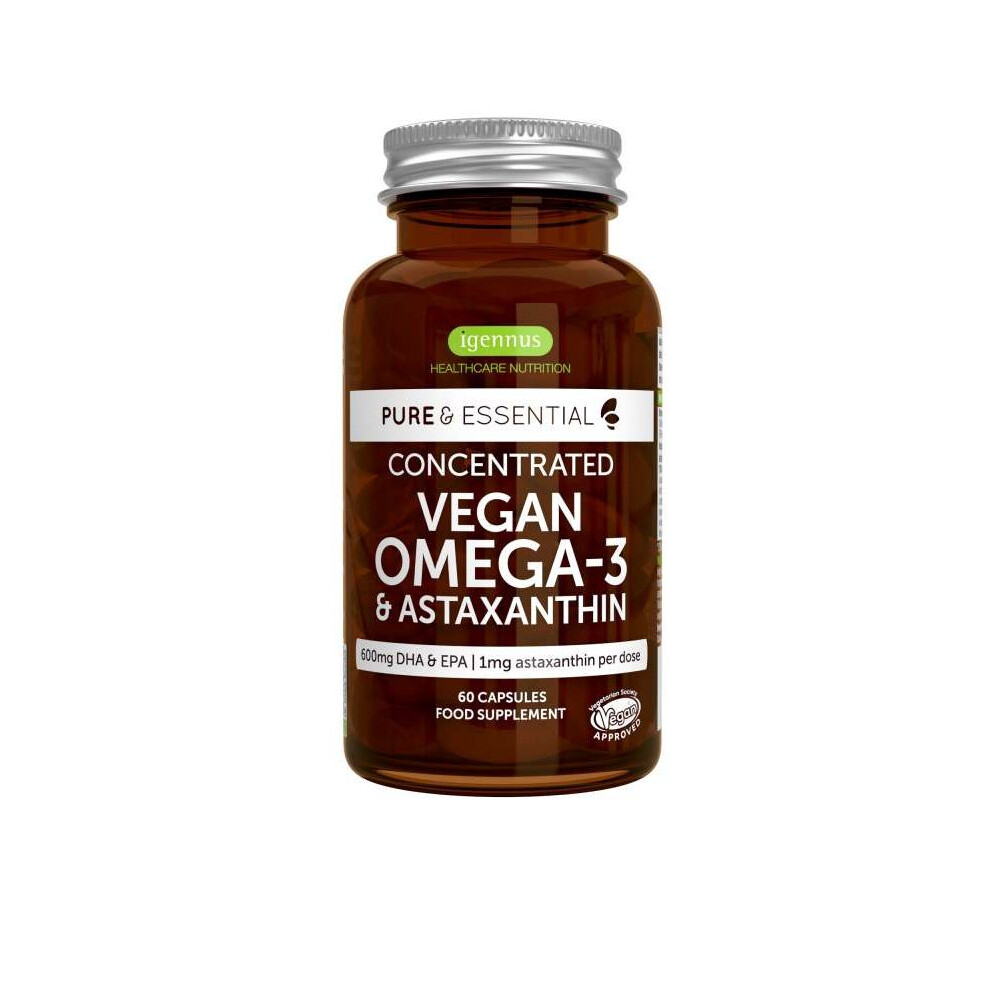 Pure & Essential Vegan Omega 3 & Astaxanthin 60's