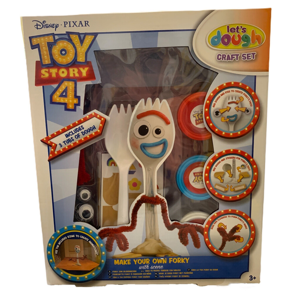 Make Your Own Forky Toy Story With Scene Includes 3 Tubs of Dough