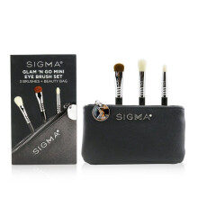 Set di Pennelli Mini per Occhi Sigma Beauty Glam 'N Go, 3 Pennelli e Beauty Bag