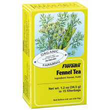 (1 pack) Floradix Organic Fennel Herbal Tea - 15 Teabags, 2.3g Each