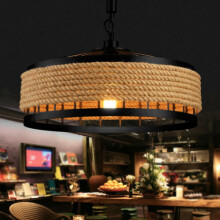 Classic industrial Hemp Rope Pendant Light chandelier ceiling pendant decorative