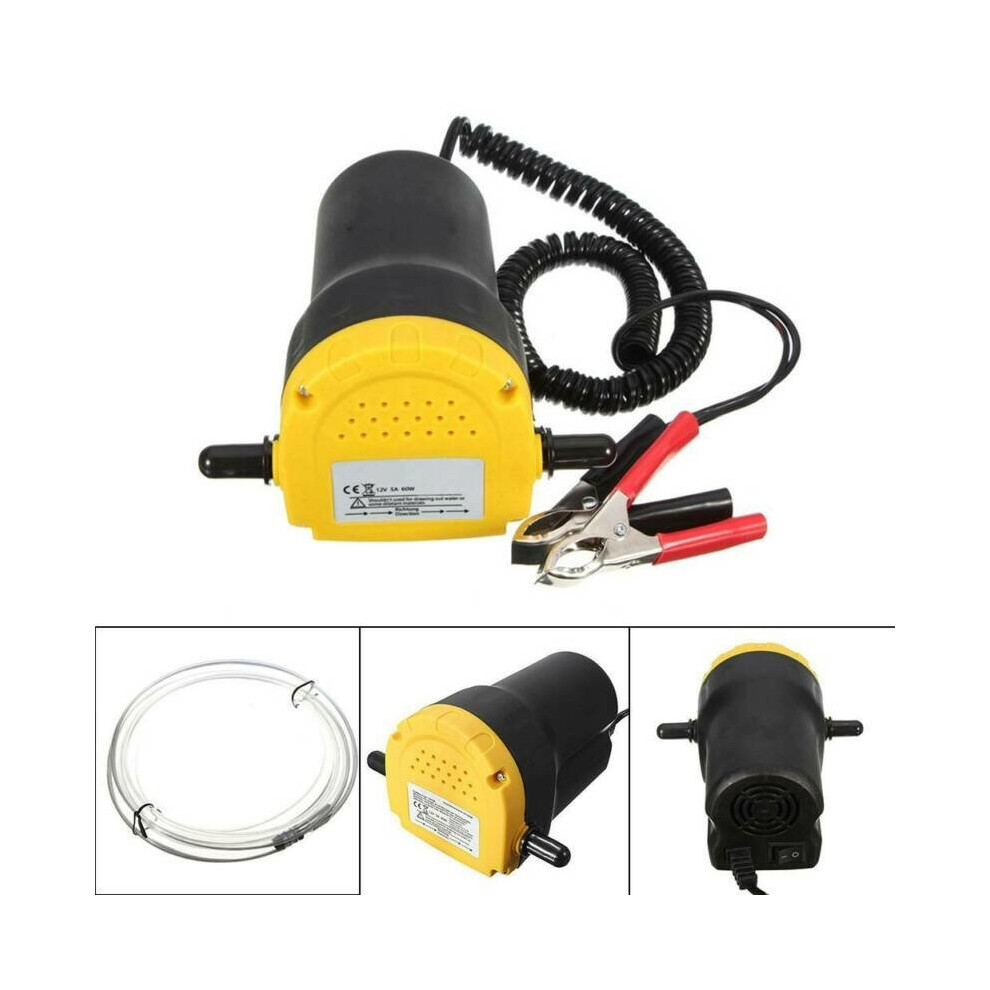Electric 60W 12V Transfer Pump Extractor Oil Fluid Diesel Car Motorbik