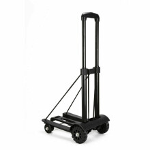 75KG Heavy-Duty Folding Lightweight Industrial Luggage Trolley with 4 Wheels, Telescopic Handle, Rust-Resistant Frame