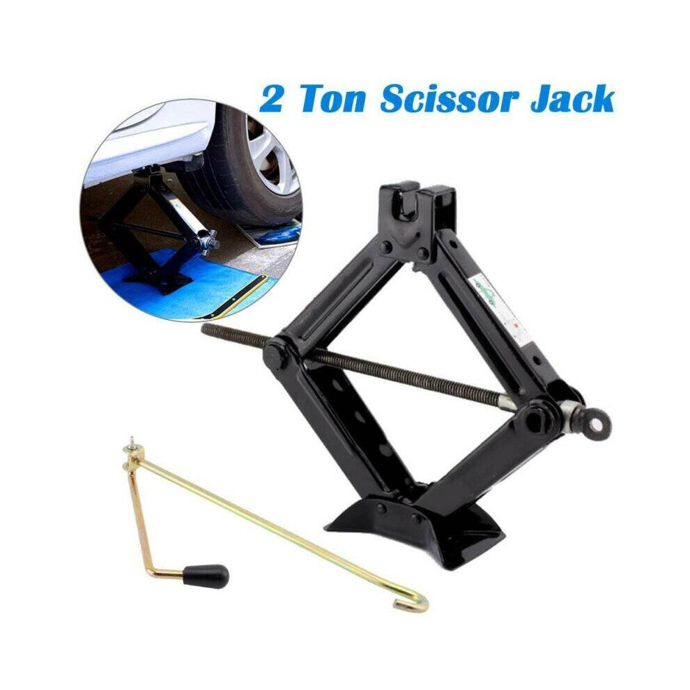 2t Tonne Scissor Wind Up Jack for Car Van - with Crank Speed Handle UK