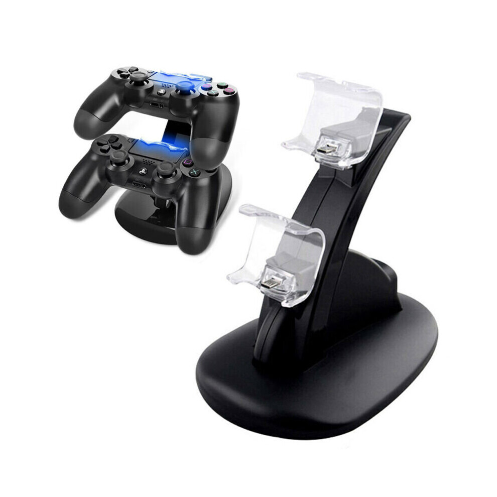 For Playstation Ps4 Dual Controller Led Charger Dock Charging Stand 613310297659
