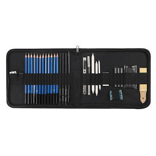 32pc Sketching Drawing Set Art Pencil Kit Graphite Charcoal Artists 2
