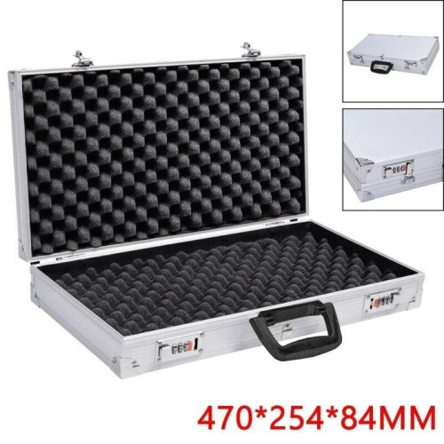 Aluminium Pistol Gun Storage Lockable Flight Case Foam Box Secured 1