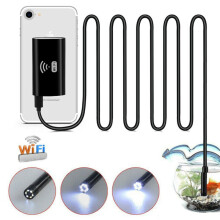 HD Waterproof Wifi Endoscope iPhone Borescope Inspection 6LED Camera