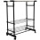 Adjustable Black Clothes Rail | Garment Hanging Stand With Shoe Rack 10