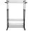 Adjustable Black Clothes Rail | Garment Hanging Stand With Shoe Rack 4