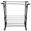 Adjustable Black Clothes Rail | Garment Hanging Stand With Shoe Rack 9