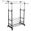 Adjustable Black Clothes Rail | Garment Hanging Stand With Shoe Rack 1