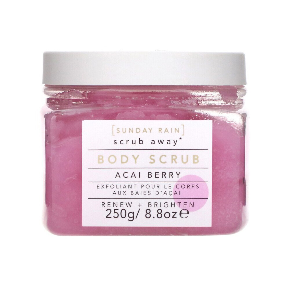 Sunday Rain , Scrub Away, Body Scrub, Acai Berry, 8.8 Oz (250 G)