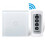 Home Digital Touch Light Switch with LED Backlight - Glass Panel, 110-240V, 3-300W, Remote/Wall Replacement, White 8