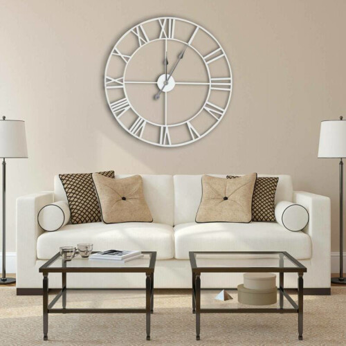 Extra Large Roman Numeral Skeleton Wall Clock - 60cm 1