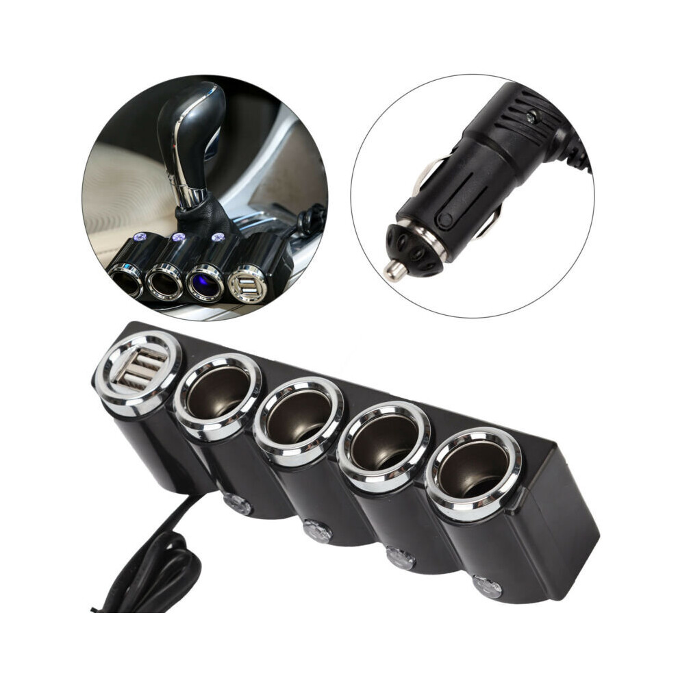 Multi Socket Car Cigarette Er Splitter Plug Charger Dc 12V-24V Light
