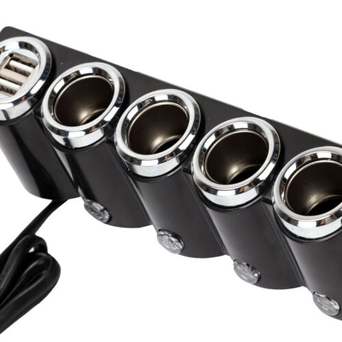 Multi Socket Car Cigarette Lighter Splitter Plug Charger DC 12V-24V 2