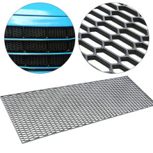 Universal 120 40 cm Diamanttyp Mesh Grill ABS Kunststoff Spoiler Stoßstangenbelüftungsgitter Schwarz
