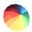 LARGE BRIGHT MULTI COLOURFUL RAINBOW GOLF UMBRELLA - 16 Rib Rainb 2