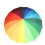 LARGE BRIGHT MULTI COLOURFUL RAINBOW GOLF UMBRELLA - 16 Rib Rainb 7