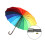 LARGE BRIGHT MULTI COLOURFUL RAINBOW GOLF UMBRELLA - 16 Rib Rainb 5