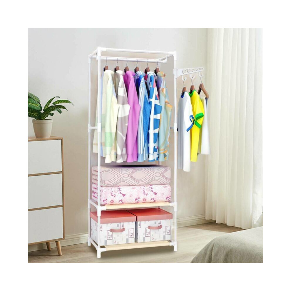 Clothes Rail Bedroom Open Wardrobe Stand Storage Rack Shoe Shelves