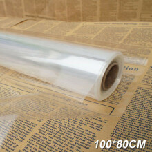 100m x 80cm Clear Florist Cellophane Roll - Plain Gift Wrap Film for Bouquets, Hampers & Flowers (20µm) UK