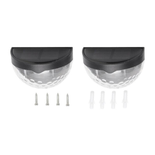 2pcs Solarbetriebene LED-Gartenzaunleuchten 2