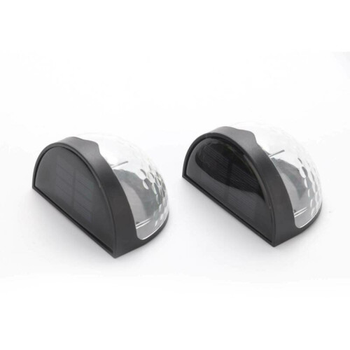 2pcs Solarbetriebene LED-Gartenzaunleuchten 1