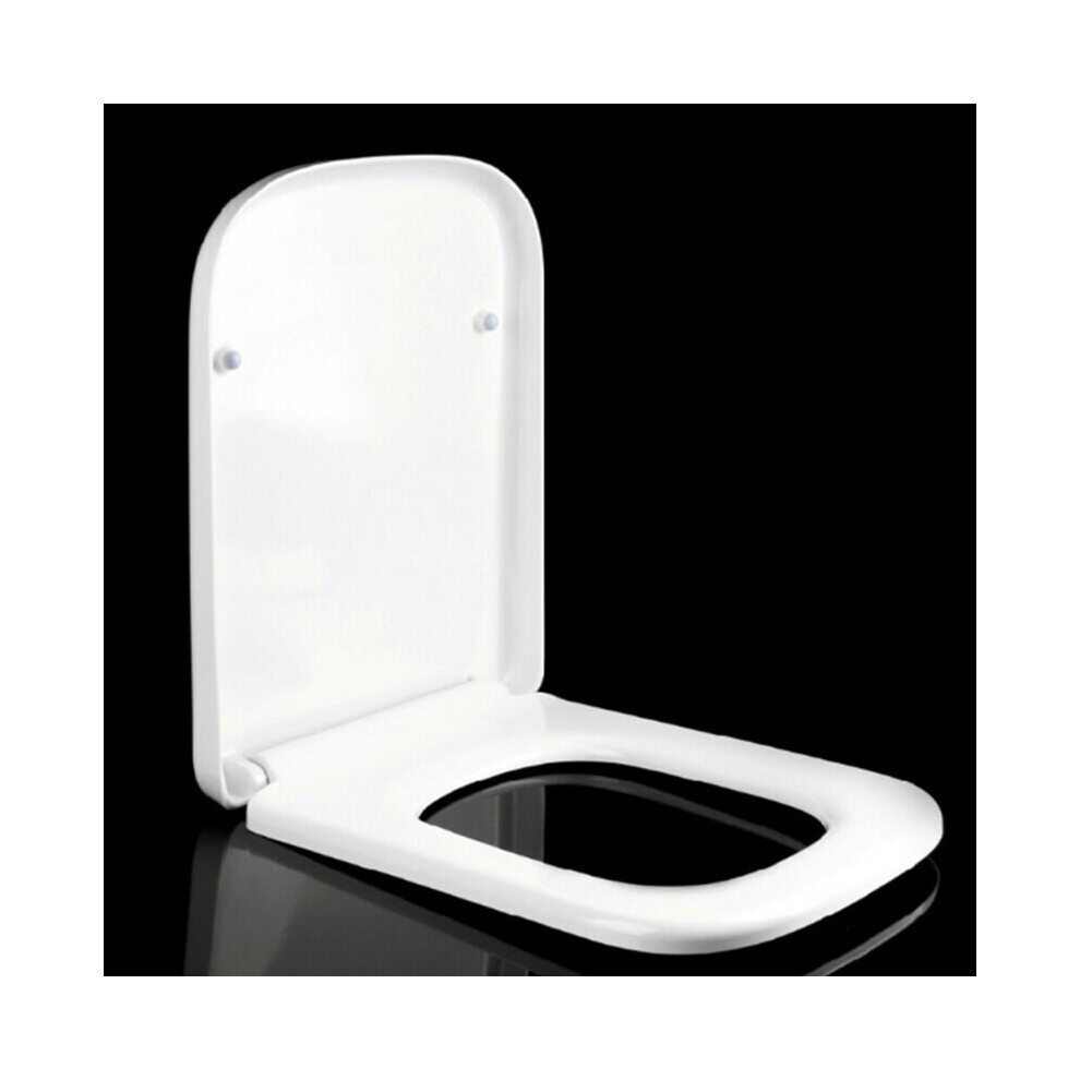 Luxury Square Toilet Seat Heavy Duty Soft Top Quick Release Hinges