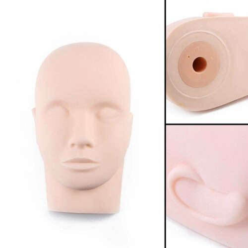 Beauty Training Tool Mannequin Flat Head Makeup Practice Eyelash Model 2