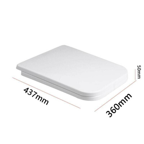 Luxury Square Toilet Seat Heavy Duty Soft Top Quick Release Hinges 1