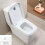 Luxury Square Toilet Seat Heavy Duty Soft Top Quick Release Hinges 5