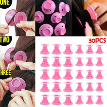 30PCS Silicone Hair Curler Sets Spiral Soft Roller Hair Care No Heat
