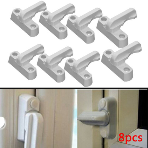 8X UPVC Window Security Locks Door Sash Jammer Safety Restrictor Latch