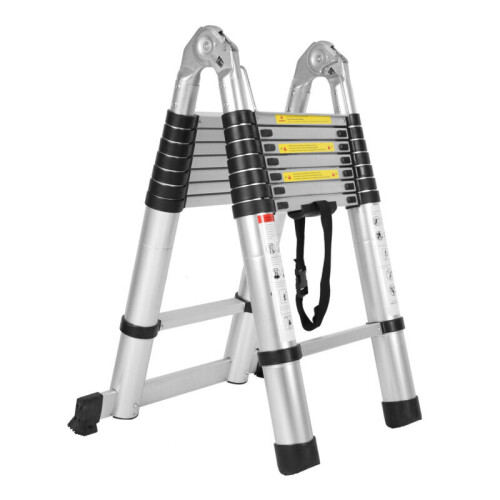 Multi-Purpose 5m Telescopic Ladder Extendable A-Frame Ladder