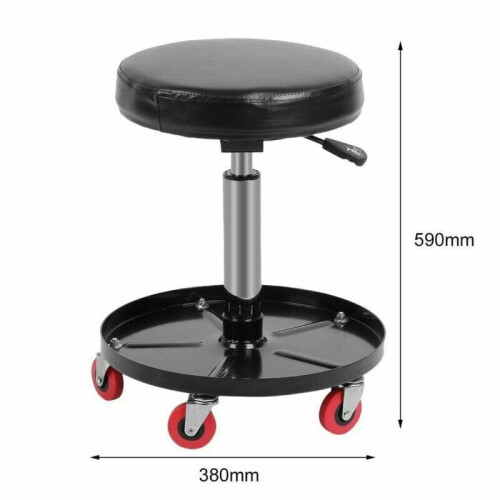 Workshop Stool Adjustable Height Rotating Garage Seat Working Chair 2