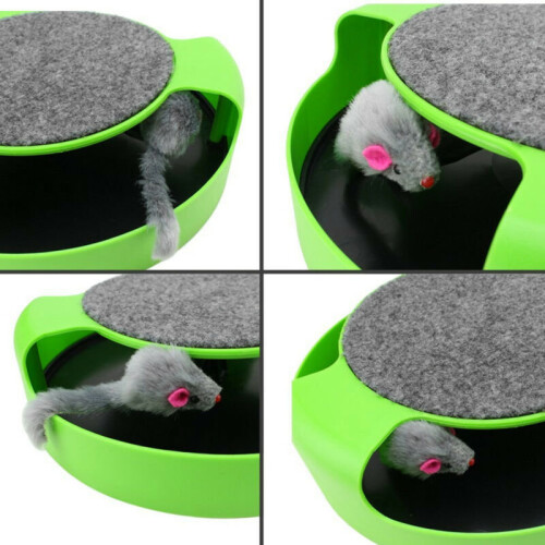 Catch The Mouse Pet Cat Motion Game With Scratch Pad Plush Moving Claw 1