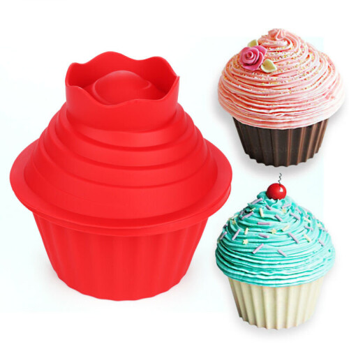 3Pc Giant Cupcake σχήμα σιλικόνης καλούπι κέικ σιλικόνης 1