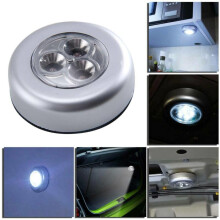 10pcs 3 LED Touch push on/off Lights self-stick battery operated lamp