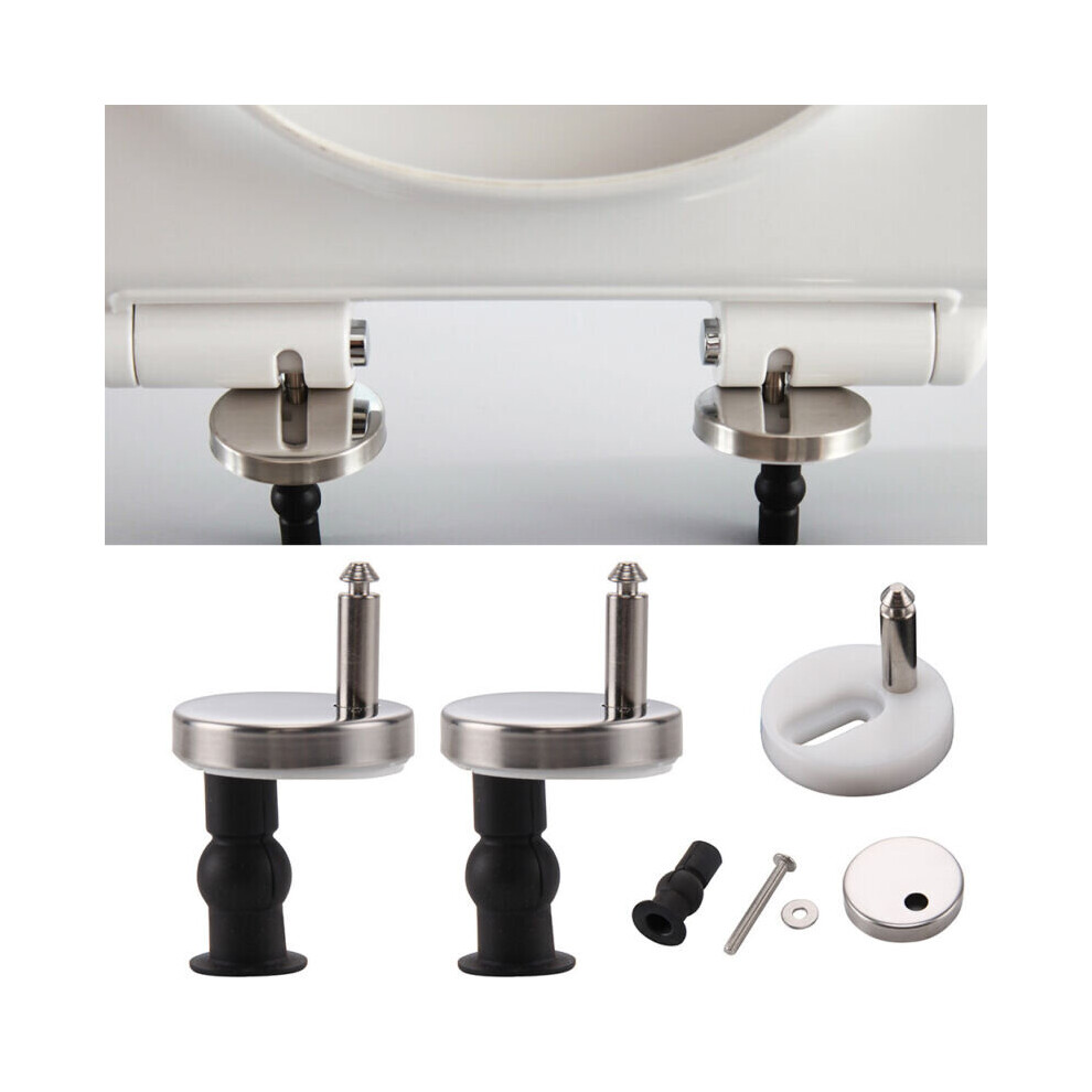 2X Top Fix Toilet Seat Hinge Fittings Quick Release Hinges DIY