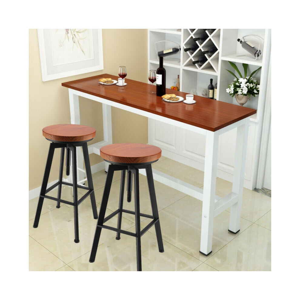 Vintage Bar Stool Metal Wooden Retro Seat Kitchen Pub
