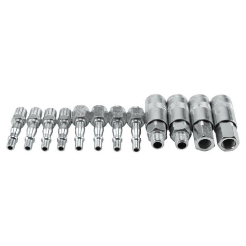 12X Air Line Hose Compressor Fitting Connectors Quick Release Set 1/4 1
