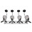4 Bottle Stand Wall Mounted Dispenser Drinks Wine Steel Bar Optics 4