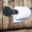 Industrial Rustic Toilet Paper Roll Holder Iron Wall Mounted Pipe 2